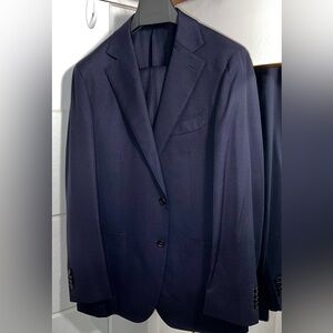 SUITSUPPLY Navy Wool Stretch Havana Suit 44S